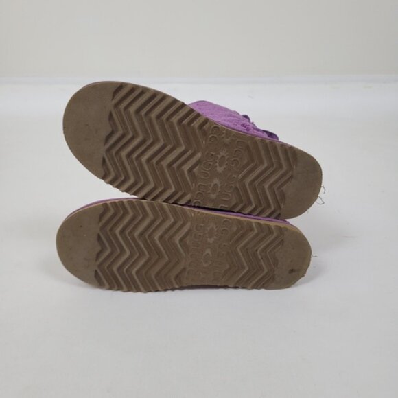 UGG Australia Heirloom Laceup Boots LaceUp Purple Woven Knit Ribbon Lilac - Picture 7 of 10